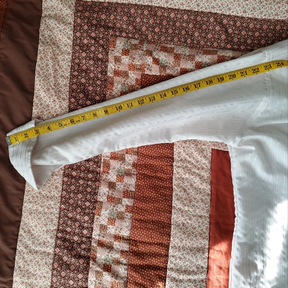 Vintage Baccarat by Van Huesen Men's Long Sleeve Button Up. XL. White|Pink - Picture 7 of 14